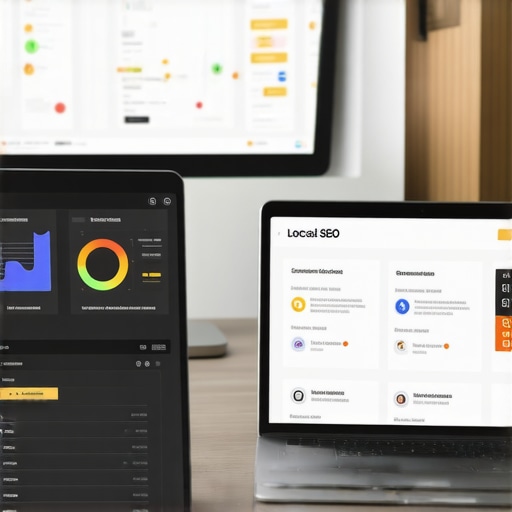 Screenshot of SEO tools monitoring local business rankings
