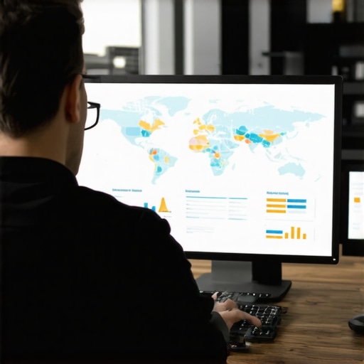 Marketing professional reviewing local SEO and Google Maps optimization data.