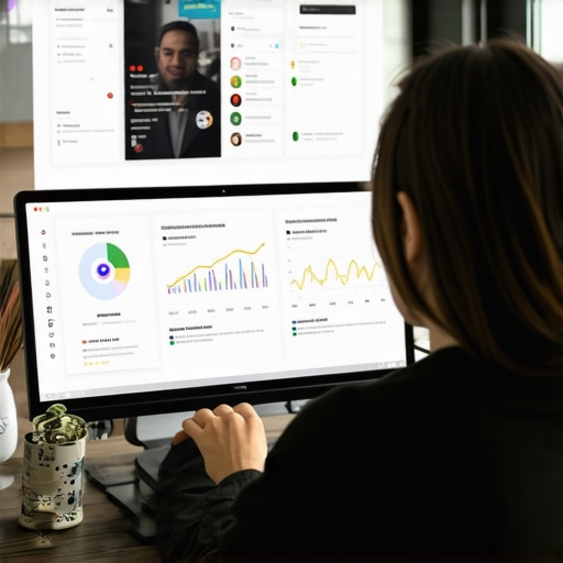 Business owner working on Google Business Profile to improve local visibility.