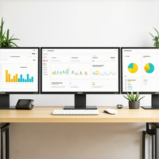 A professional workspace showing SEO analytics tools, citation checkers, and review management dashboards.