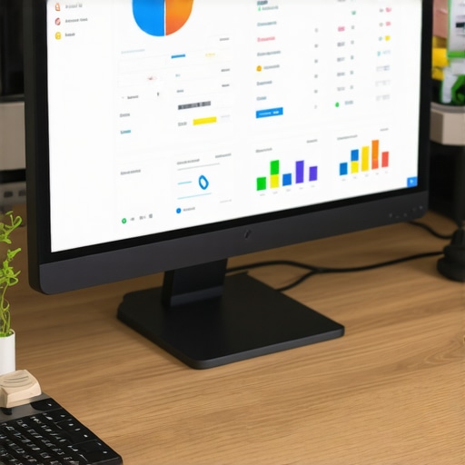 SEO tools dashboard display for GBP maintenance. Computer screen showing local SEO analytics and review management interfaces.