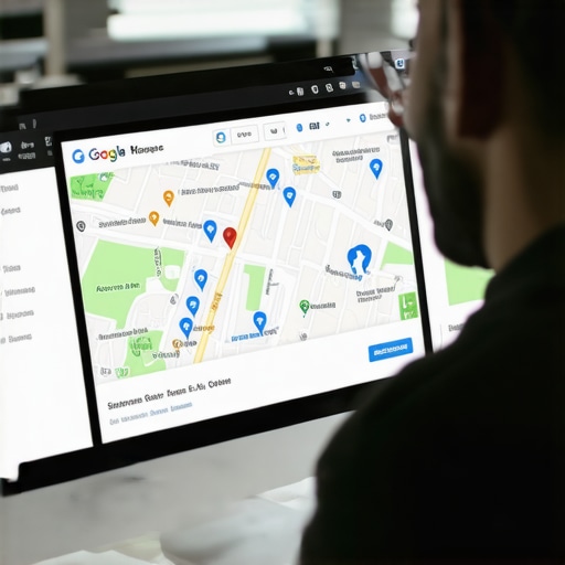 Business owner analyzing Google Maps profile for optimization