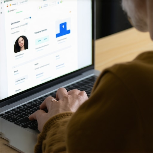 Person editing and updating their Google Business Profile on a laptop.