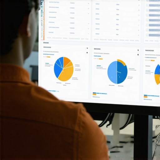 Person reviewing analytics dashboards on a computer for local business performance.