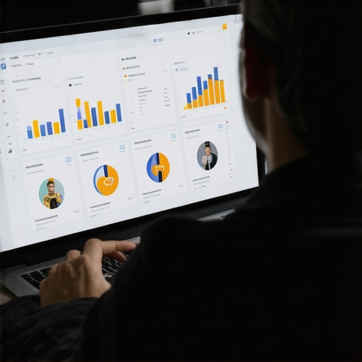 Expert reviewing Google Business Profile analytics on a laptop screen