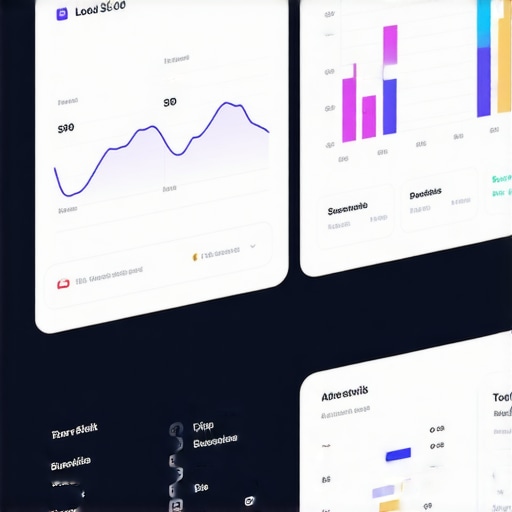 Digital Dashboard for GBP Maintenance Close-up of laptop screen showing analytics dashboard with local SEO data.