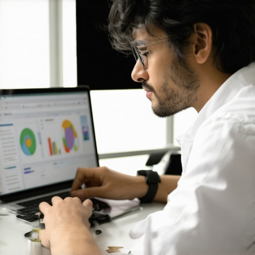 An expert managing local SEO tools on a computer