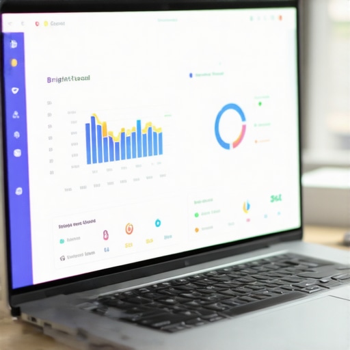 Monitoring Local SEO Metrics A computer screen with analytics tools showing local business rankings and reviews.