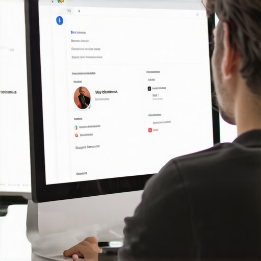 Business owner editing their Google Business Profile online.