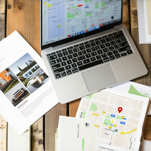 Business owner editing Google Maps profile on laptop