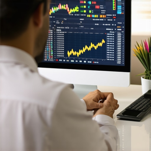 Business owner analyzing Google Business Profile performance metrics on a computer