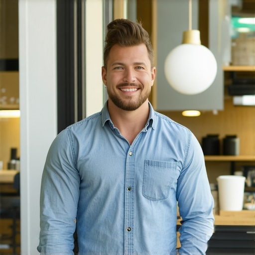 Owner standing in front of store